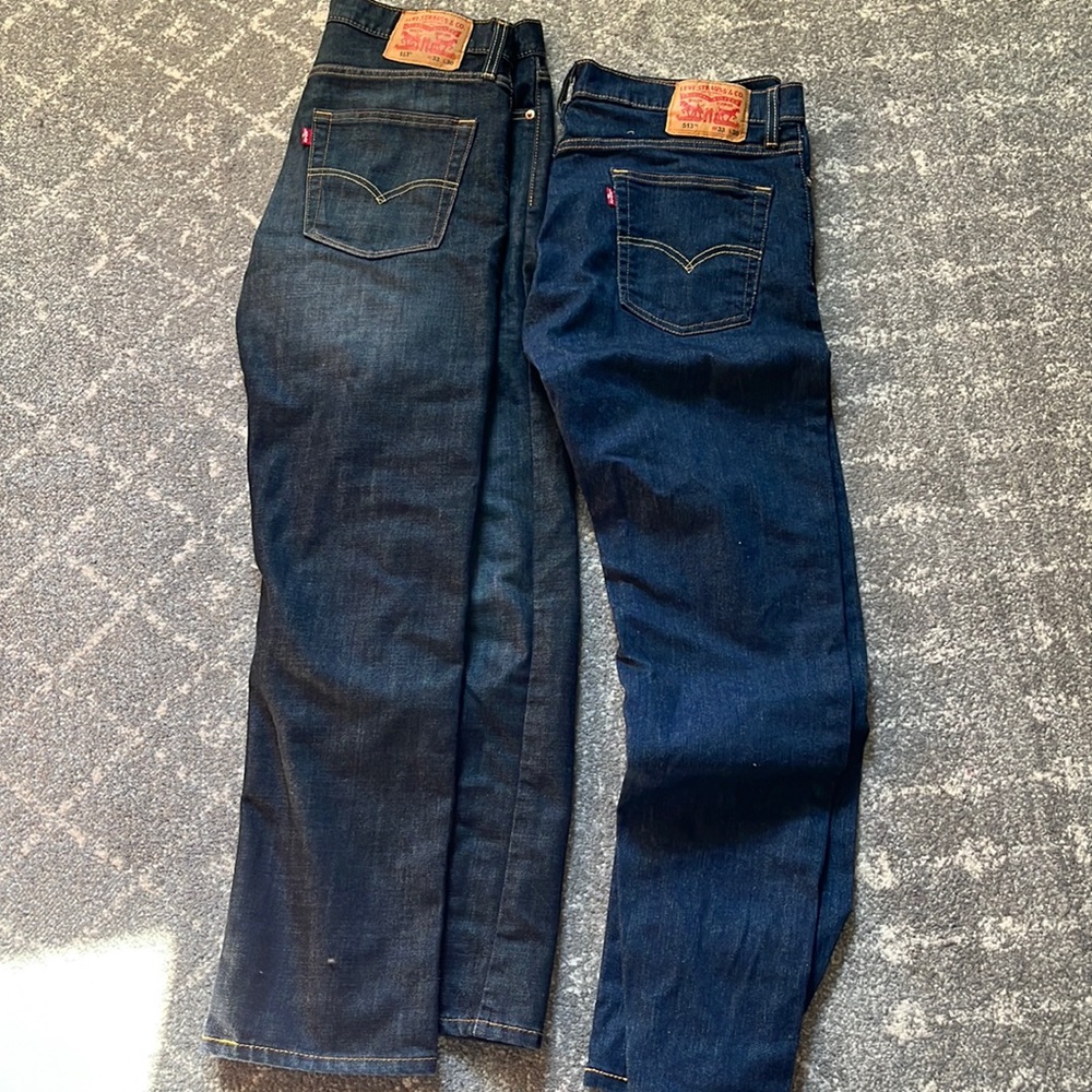2 pairs of levi’s 513 size 33x30